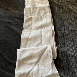 Elegant White Table Napkins set of 6.